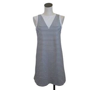 Zara Trafaluc Pullover Dress Black White Stripe Sleeveless Casual Womens Medium